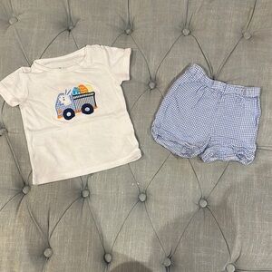 Baby Essentials White and Blue Kids Matching Set